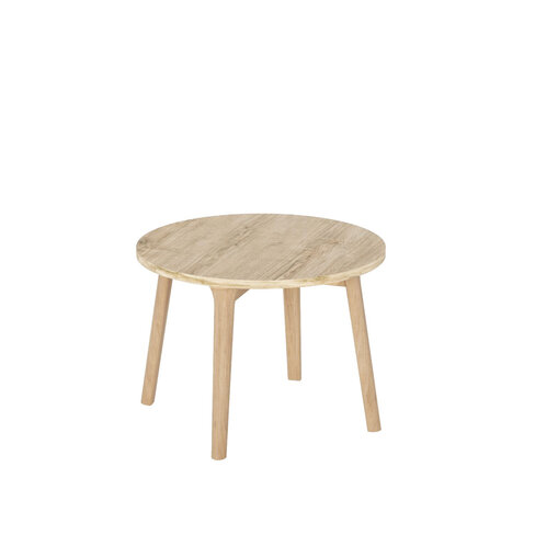 Table basse Cedric - Ø 57 x h.42 cm - plateau stratifié hydrofuge - 4 pieds frêne