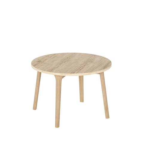 Table basse Cedric - Ø 67 x h.47 cm - plateau stratifié hydrofuge - 4 pieds frêne