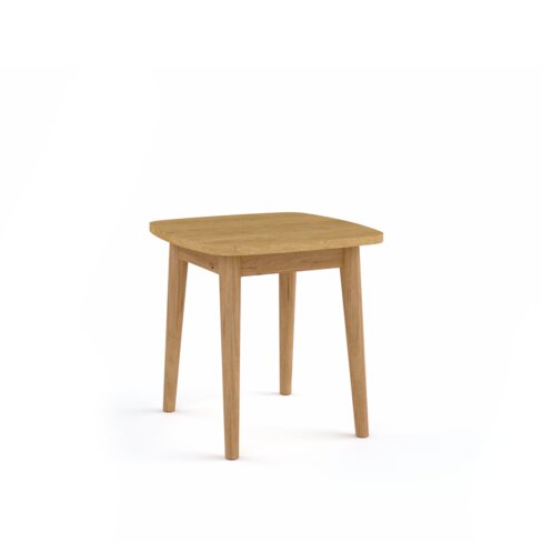 Table basse Sego - l. 46 x h. 47 x pr. 46 cm - plateau stratifié hydrofuge - 4 pieds hêtre massif