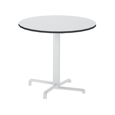 Table pliante Scudo - 80 x 73 cm - plateau stratifié compact - piétement central alu