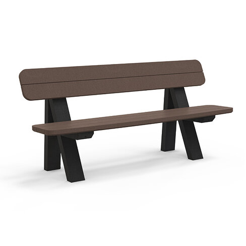 Banc Curve - l. 180 cm - Piètement noir - coloris standard - livré non déchargé