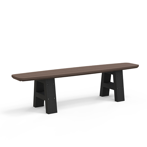 Banquette Curve - l. 180 cm - Piètement noir - coloris standard - livré non déchargé