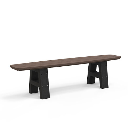 Banquette Curve - l. 180 cm - Piètement noir - coloris standard - livré non déchargé