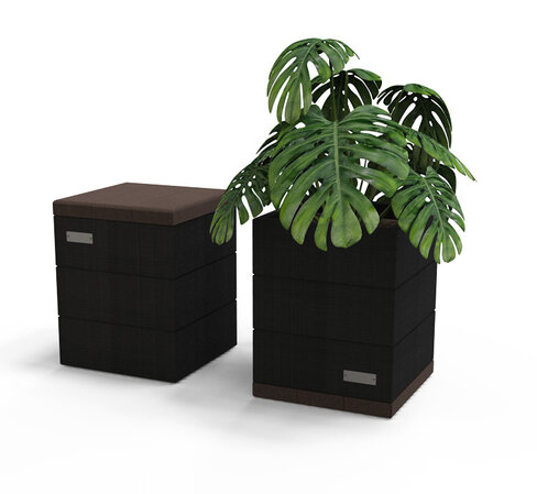 Banquette-Jardinière carrée Verso - l. 36 cm - 38 L - coloris standard - livré non déchargé