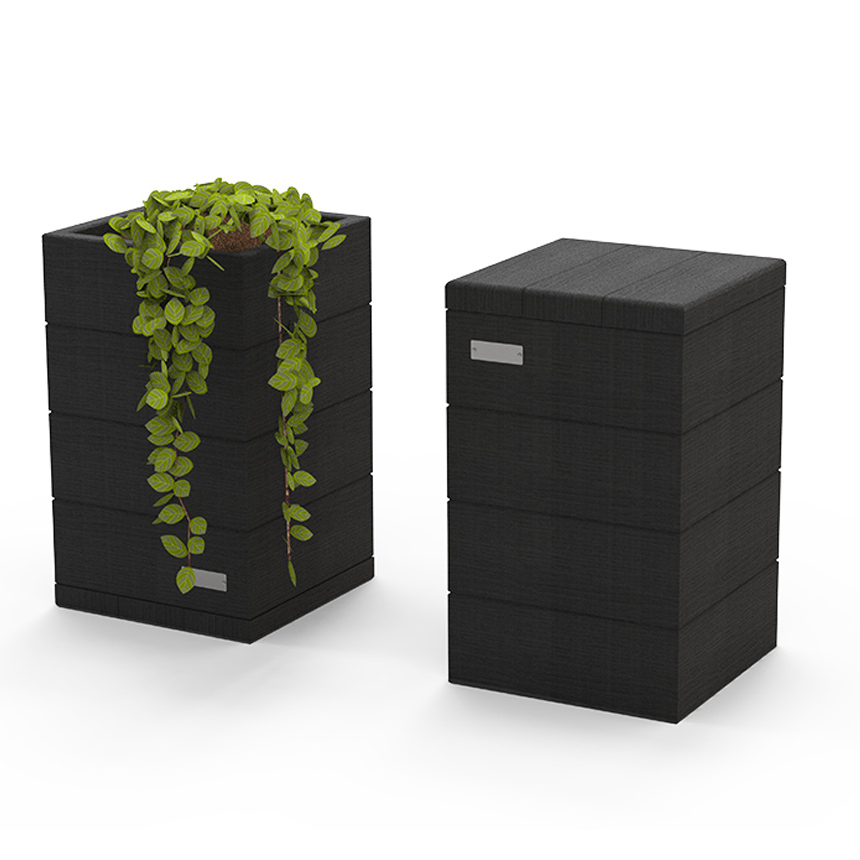 Banquette-Jardinière carrée Verso - l. 36 cm - 51 L - coloris standard - livré non déchargé