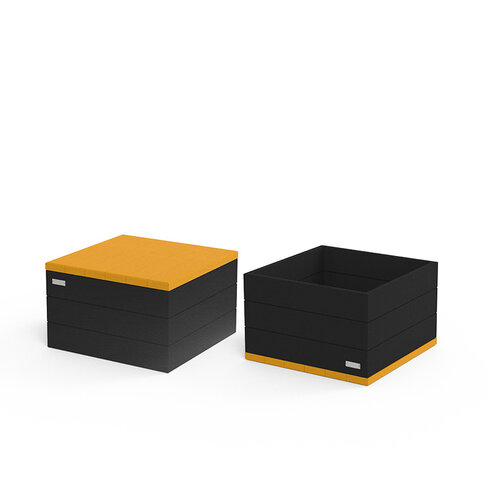 Banquette-Jardinière carrée Verso - l. 72 cm - 180 L - coloris pigmentek - livré non déchargé