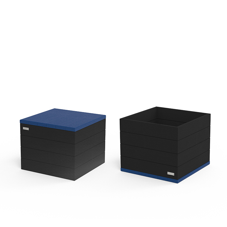 Banquette-Jardinière carrée Verso - l. 72 cm - 240 L - coloris pigmentek - livré non déchargé