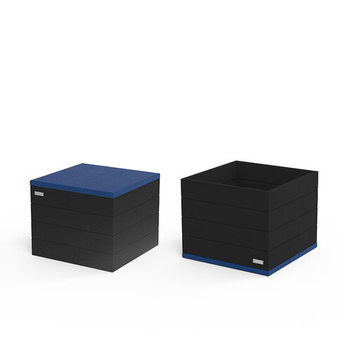 Banquette-Jardinière carrée Verso - l. 72 cm - 240 L - coloris pigmentek - livré non déchargé