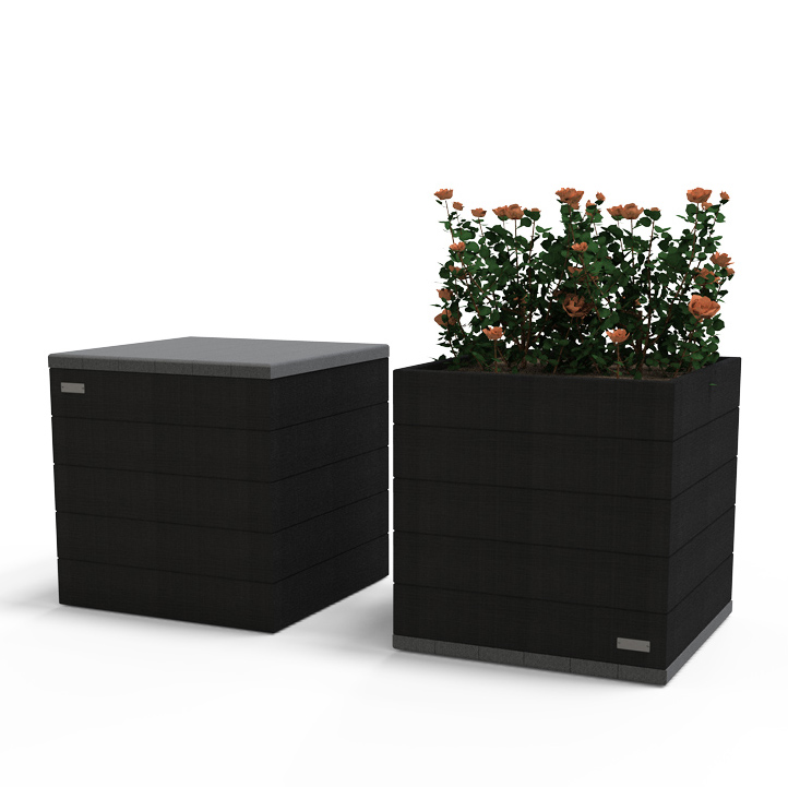 Banquette-Jardinière carrée Verso - l. 72 cm - 300 L - coloris standard - livré non déchargé