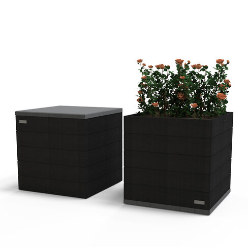Banquette-Jardinière carrée Verso - l. 72 cm - 300 L - coloris standard - livré non déchargé