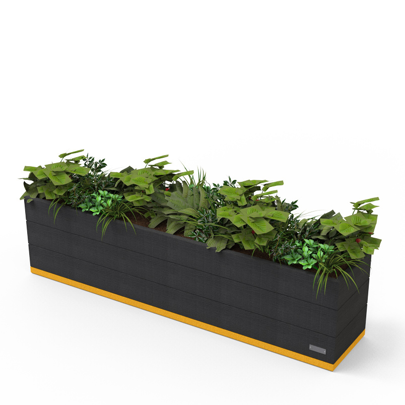 Banquette-Jardinière rectangle Verso - l. 180 cm - 210 L - coloris pigmentek - livré non déchargé