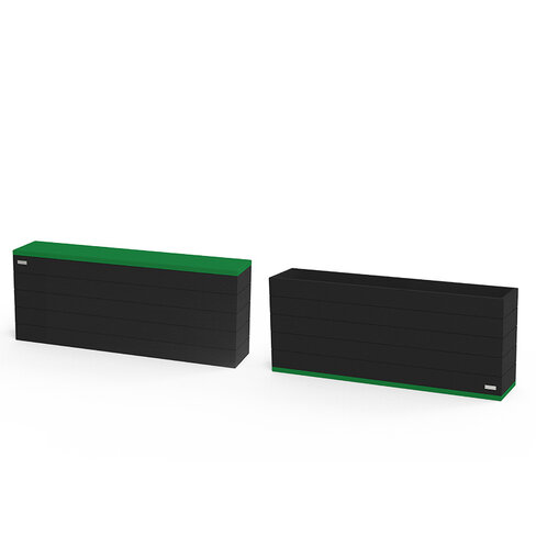 Banquette-Jardinière rectangle Verso - l. 180 cm - 360 L - coloris pigmentek - livré non déchargé