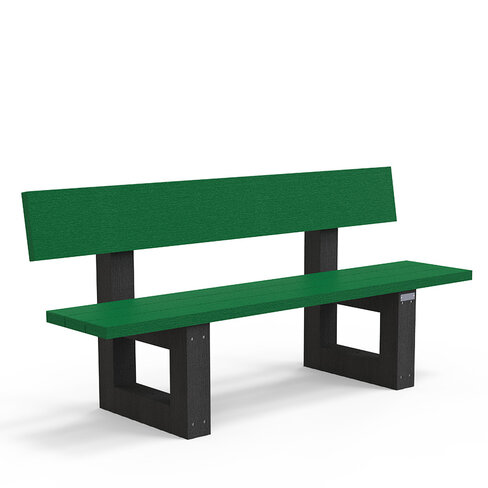 Banc Londura - l. 180 cm - Piètement noir - coloris pigmentek - livré non déchargé