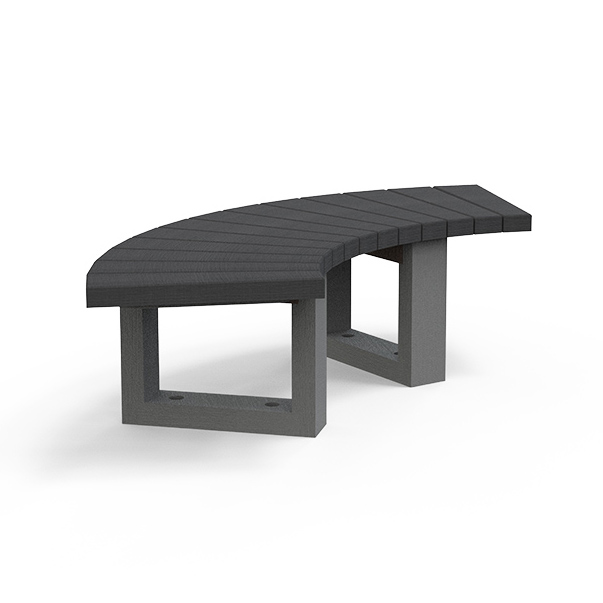 Banquette 1/4 de cercle adulte Londura - 120/210 cm - coloris standard - livré non déchargé
