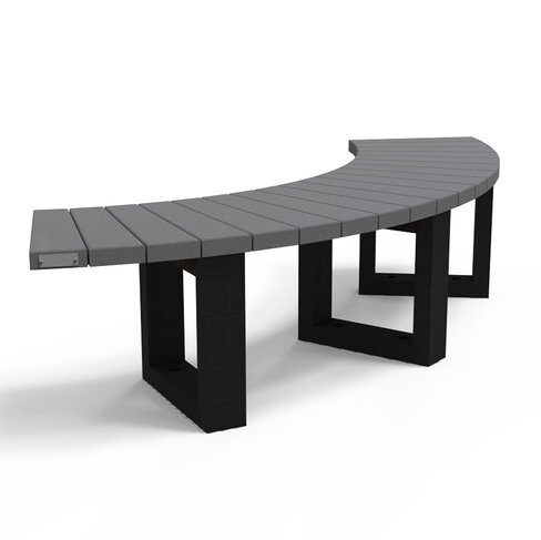 Banquette 1/4 de cercle adulte Londura - 210/300 cm - coloris standard - livré non déchargé