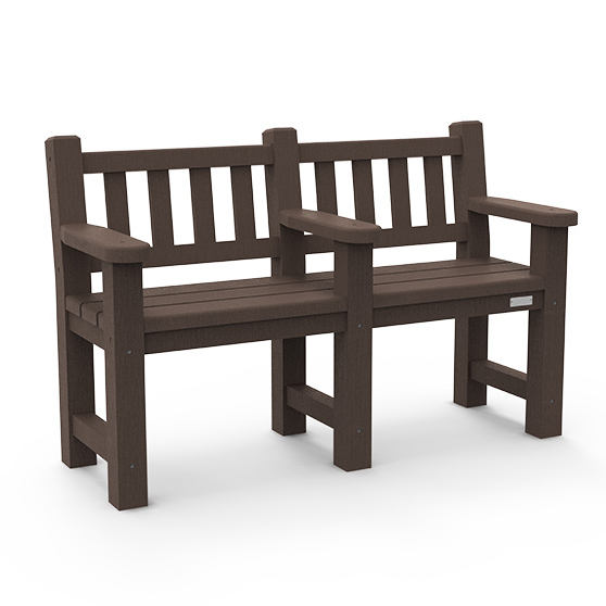 Banc avec 3 accoudoirs Garden - l. 144 cm - coloris standard - livré non déchargé