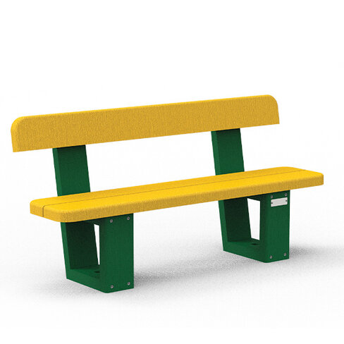 Banc Recre maternelle - l. 120 cm - coloris pigmentek - livré non déchargé
