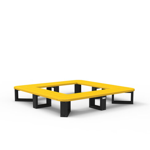 Banquette tour d'arbre Recre maternelle - l. 187,8 cm - coloris pigmentek - livré non déchargé