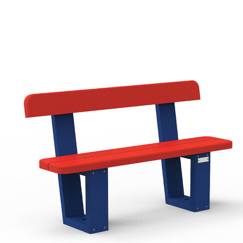 Banc Recre élémentaire - l. 120 cm - coloris pigmentek - livré non déchargé