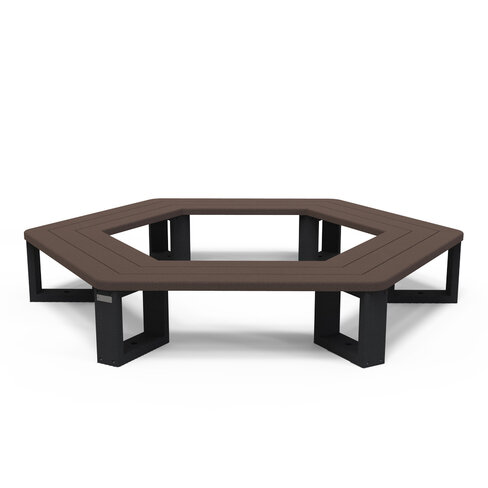 Banquette tour d'arbre hexagonal Recre élémentaire - coloris standard - livré non déchargé
