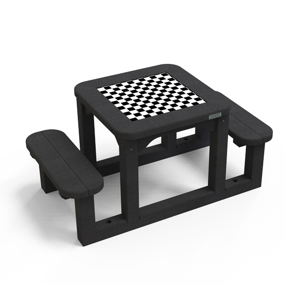 Table de jeu Recre élémentaire - Piètement noir - coloris standard - livré non déchargé