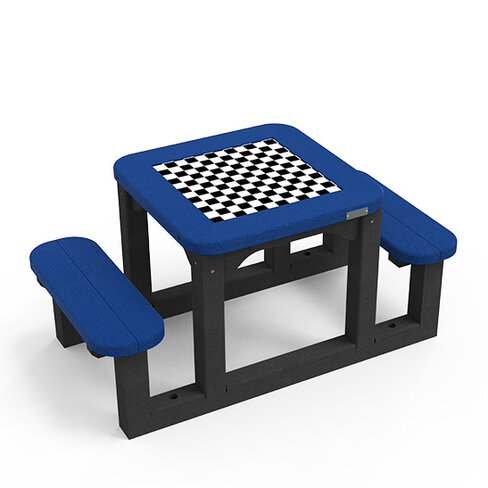 Table de jeu Recre élémentaire - Piètement noir - coloris pigmentek - livré non déchargé
