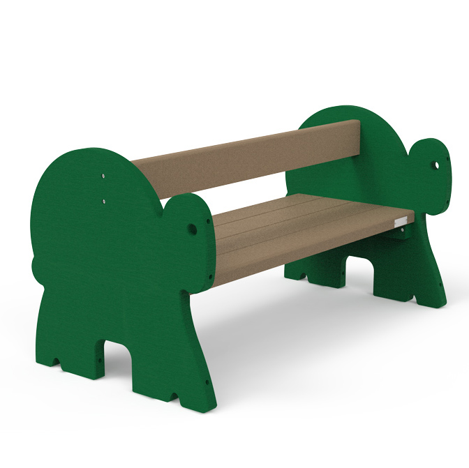 Banc Recre - tortues vertes - l. 125,6 cm - coloris standard - livré non déchargé