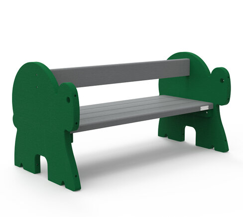Banc Recre - tortues vertes - l. 125,6 cm - coloris pigmentek - livré non déchargé