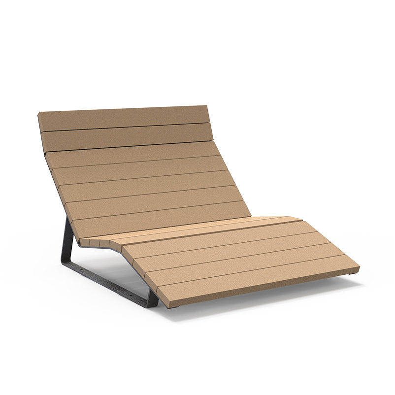 Chaise longue double Aeria - l. 155,6 cm - coloris standard - livré non déchargé