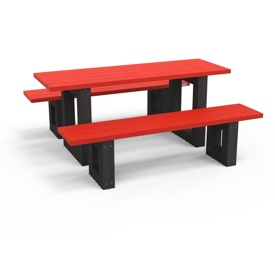 Ensemble table et banquettes Londura adulte - coloris pigmentek - livré non déchargé