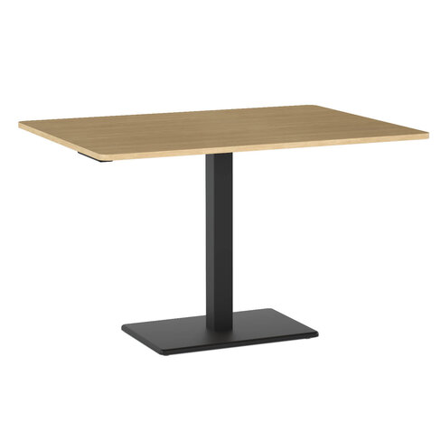 Table Luniiik - 120 x 80 cm - plateau stratifié antibactérien chant ABS - piétement central fonte