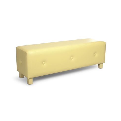 Banquette de circulation - 3 places - tissu enduit - pieds hêtre massif - l. 150 x h. 47 x pr. 40 cm