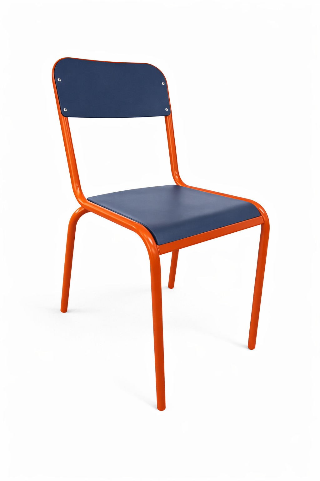 Chaise - mobilier réemployé Taille 5 - piétement Orange - Lot de 10