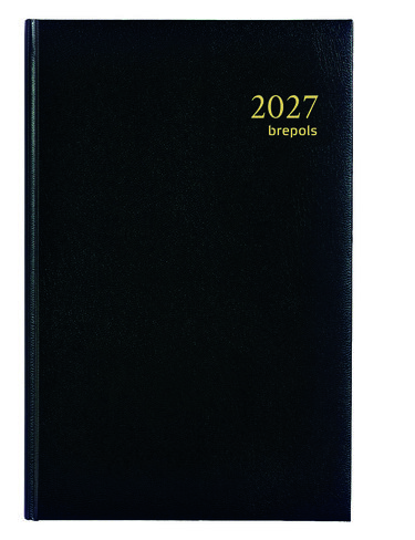 Agenda carré - 2 jours pas page - réglure travers - 13 x 21 cm - noir