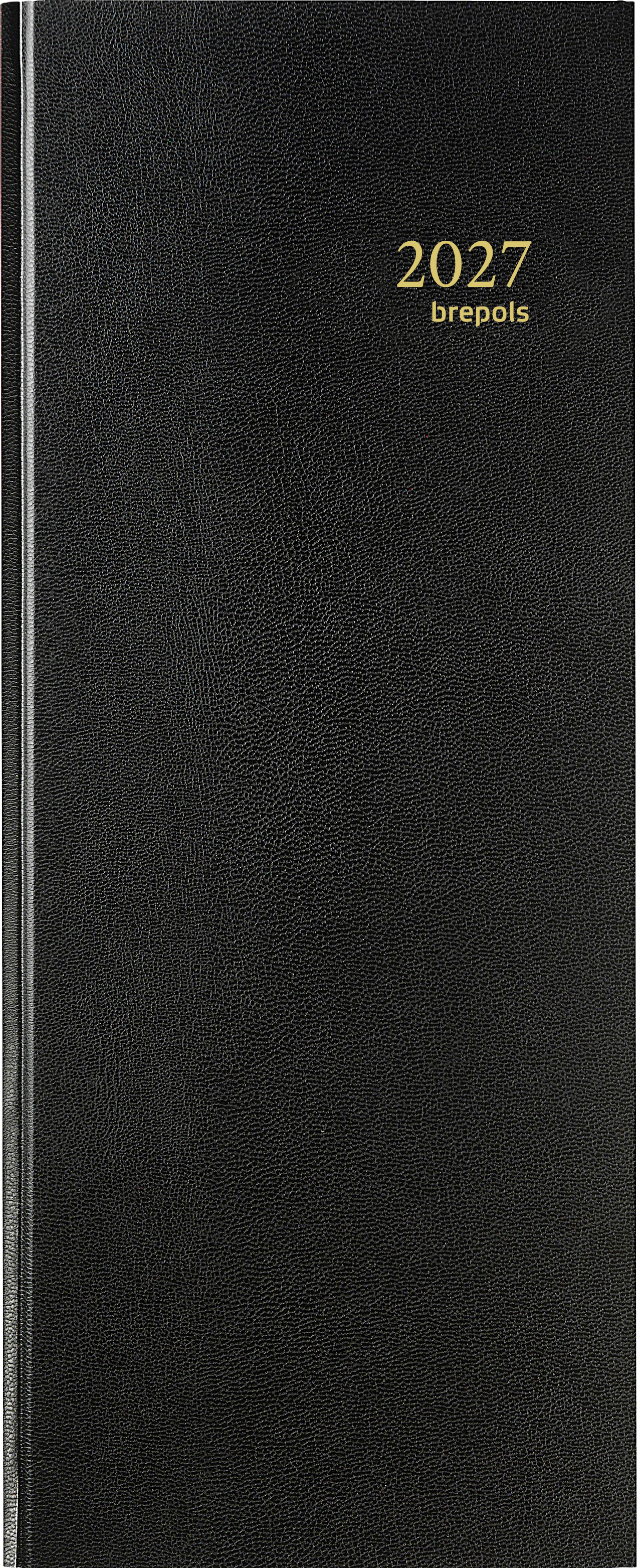 Agenda long - 1 jour par page - ligné travers - 14 x 35 cm - noir