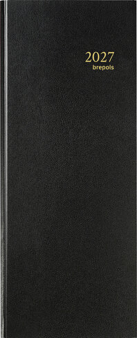 Agenda de banque 1 volume - format long 15 x 34 cm - noir