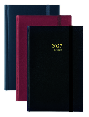 Agenda de poche broché - 1 jour par page - 9 x 15 cm - coloris aléatoire