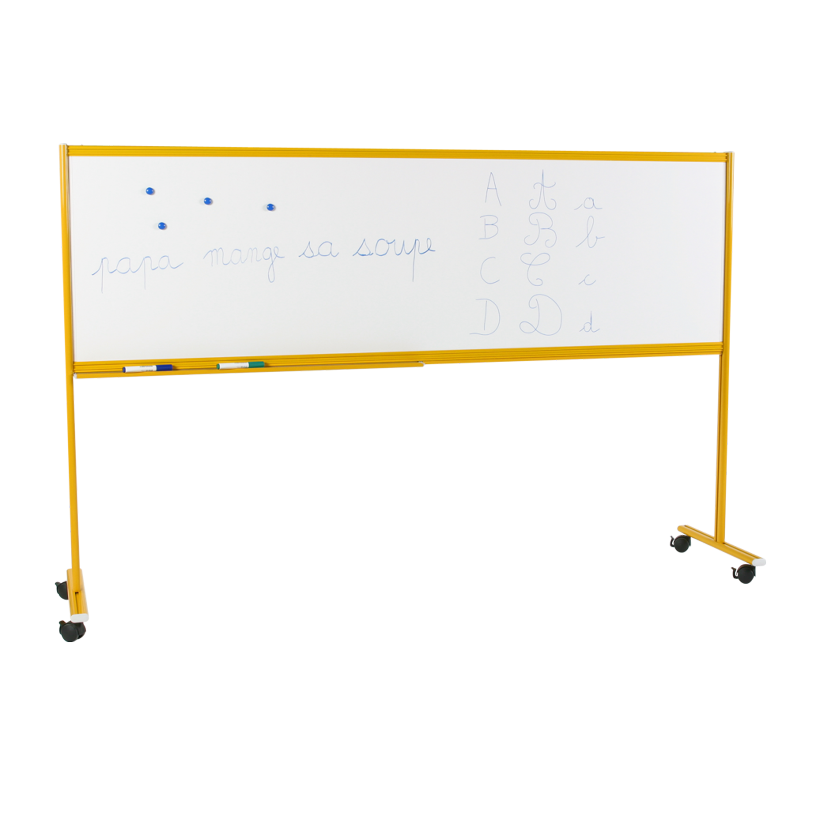 Piste graphique mobile 200 x 60 cm - 1 face blanche et 1 face verte