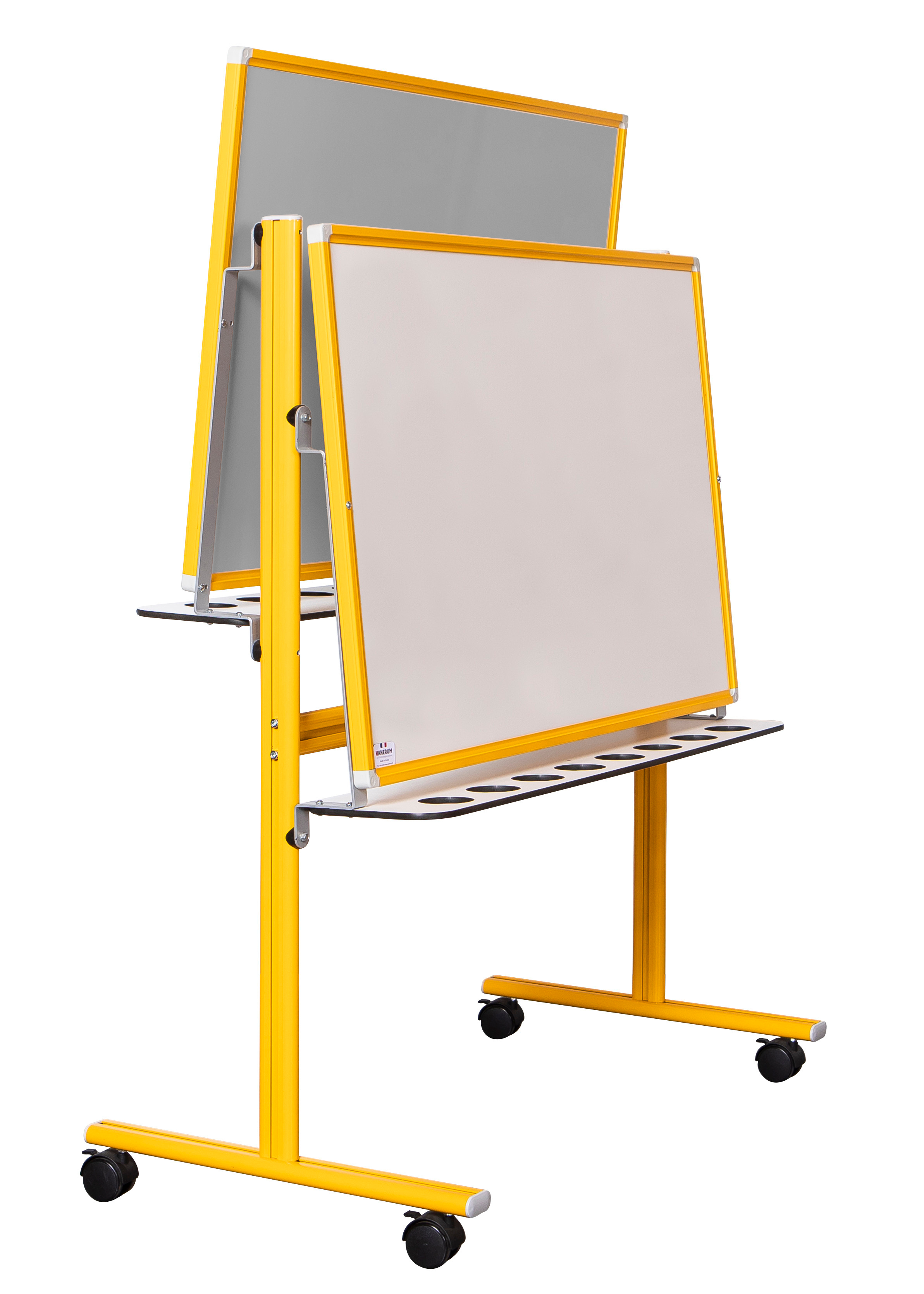 Tableau chevalet 2 faces 60 x 140 cm - piétement mobile - fond blanc