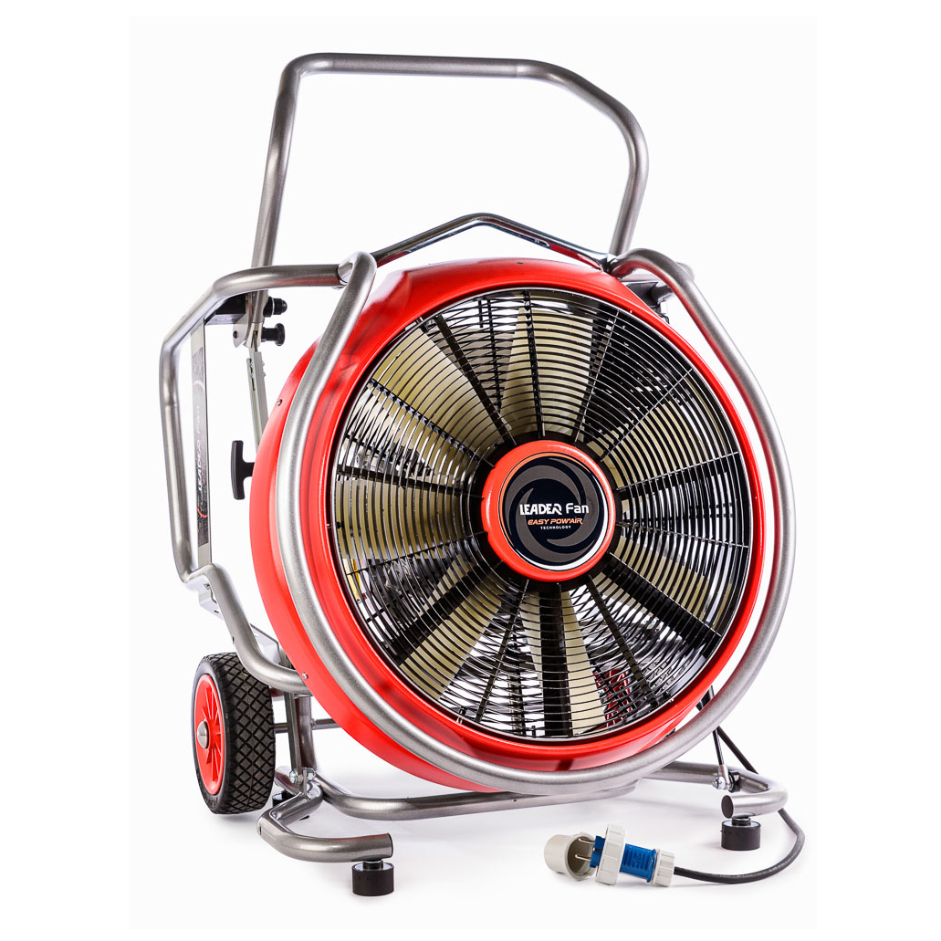 Ventilateur grand débit portable Parkfan 80 400V tri / 50Hz inclinaison entre10°et20° télécommande radio/brumisateur