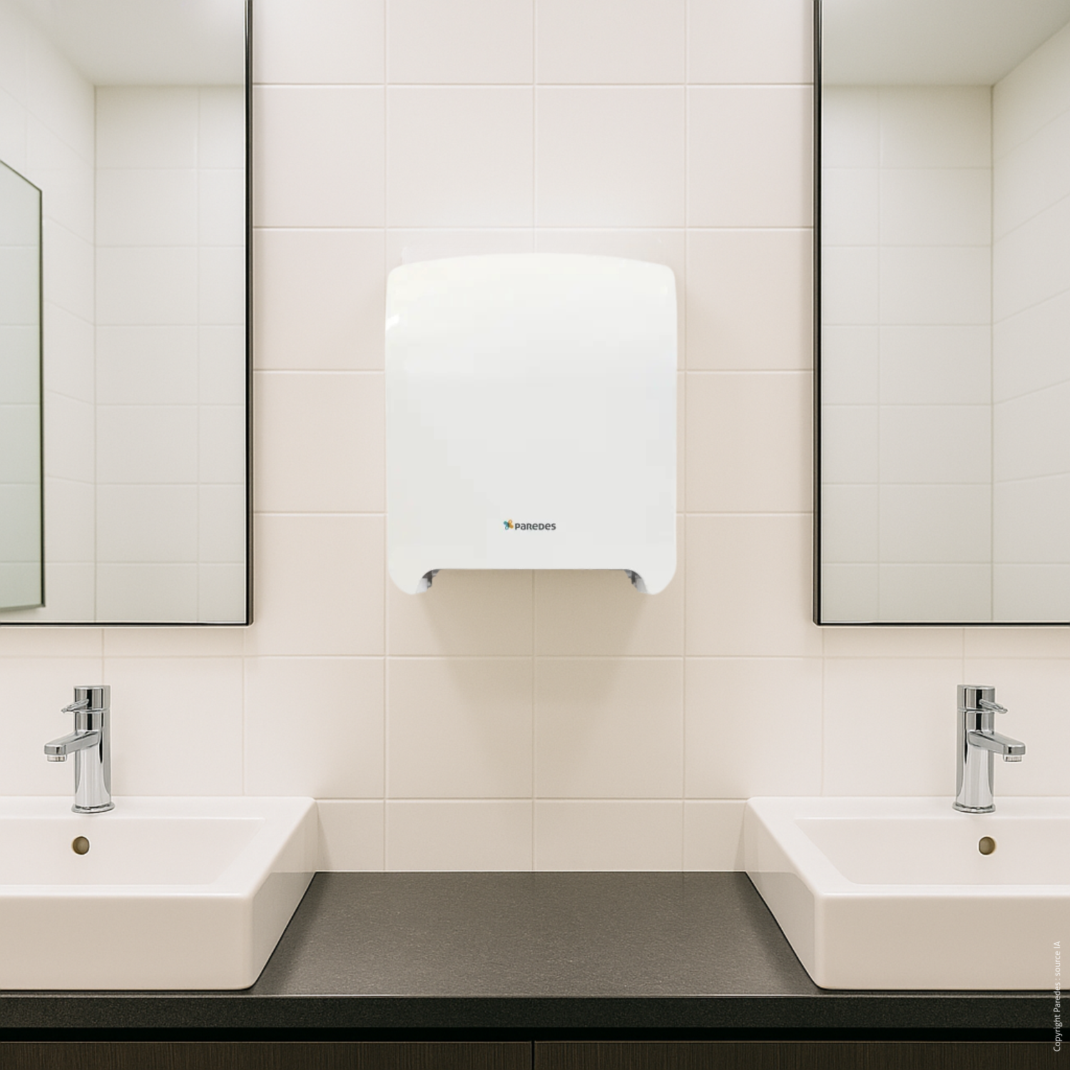 Distributeur essuie-mains rouleau Paredis style opti roll blanc - l'unité