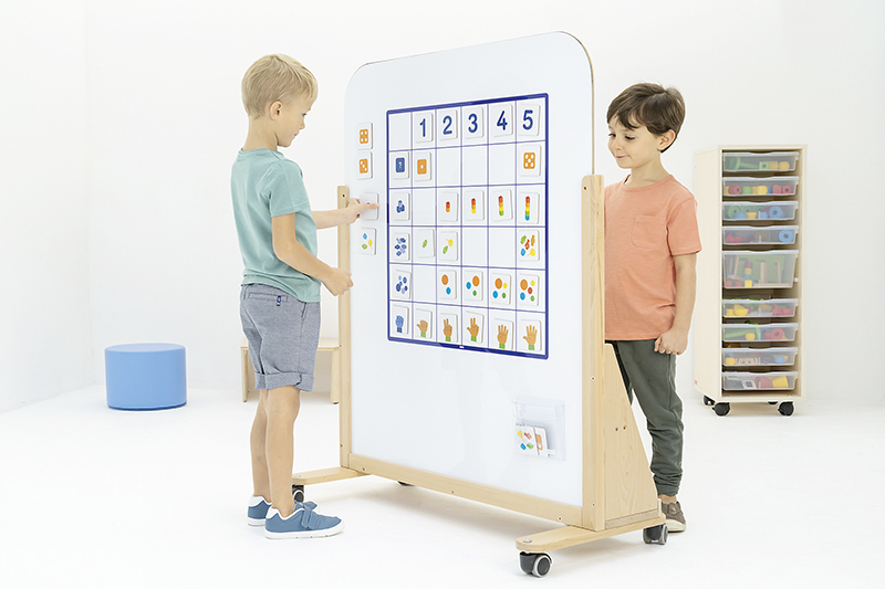 Tableau mobile blanc magnetique recto verso