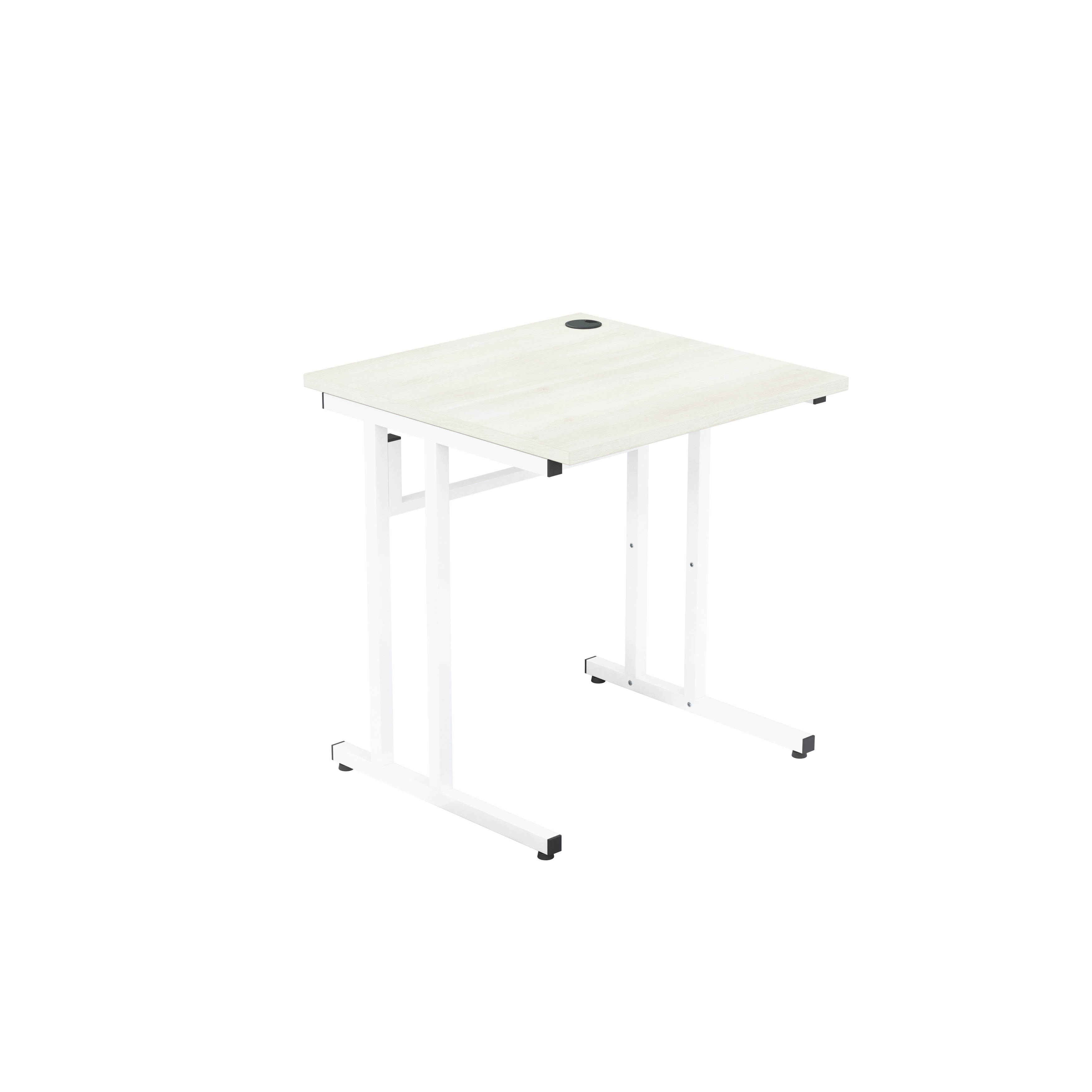 Table Dana 70 x 70 cm - plateau stratifié écran posé - piétement à dégagement latéral