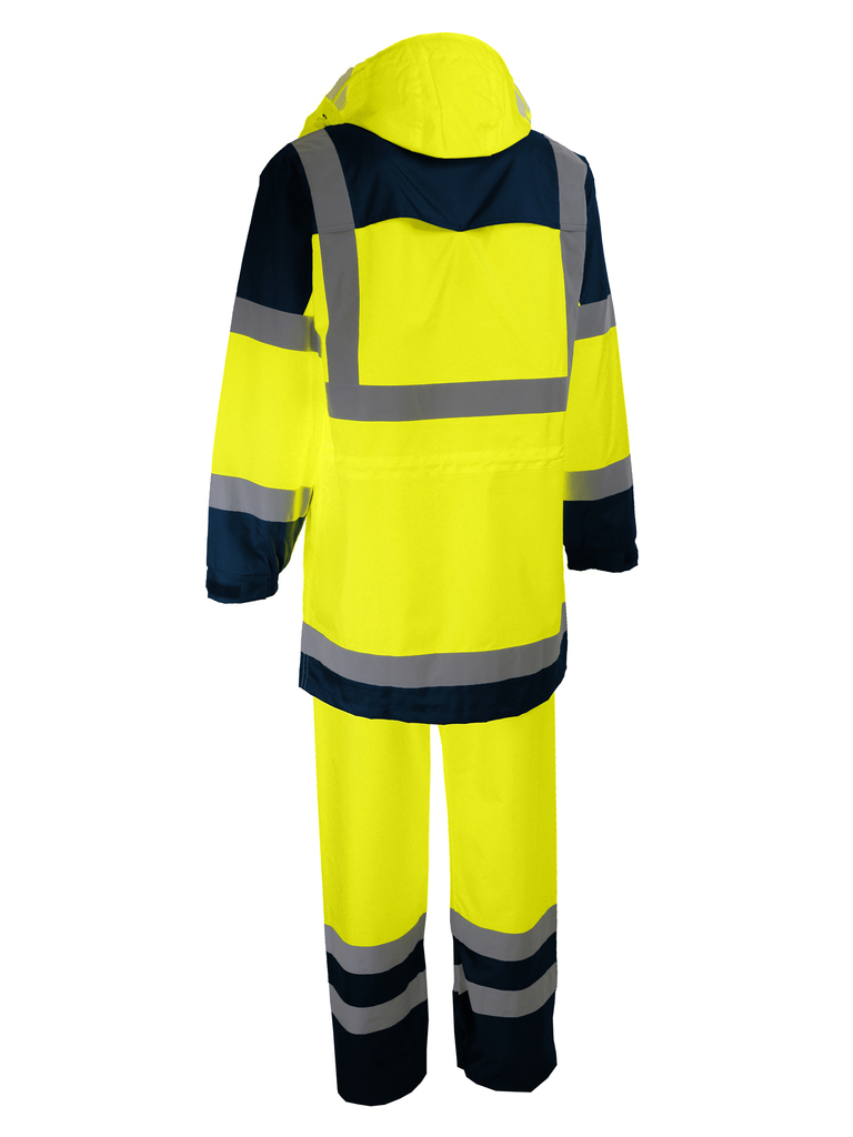 Ensemble de pluie VILA haute visibilité - Singer Freres - Jaune Fluo/Marine - taille L