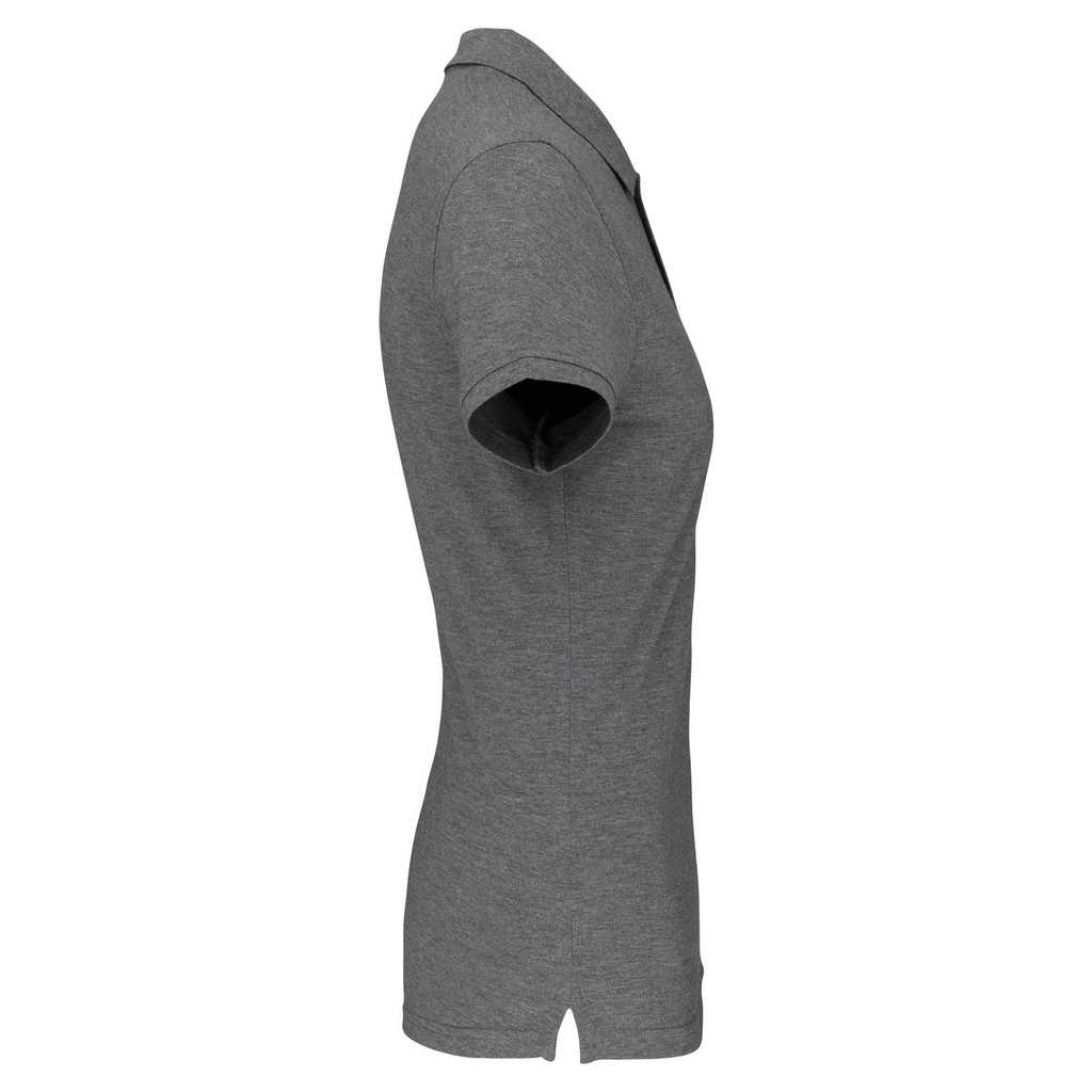 Polo femme manches courtes - Toptex - Heather Grey - taille XXL