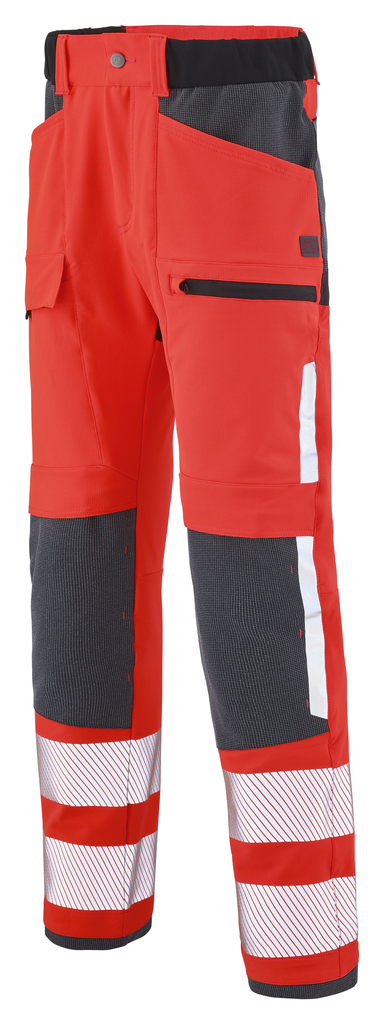 Pantalon haute visibilité TWIST - Lafont - Rouge Fluo/Gris Charcoal - taille 40