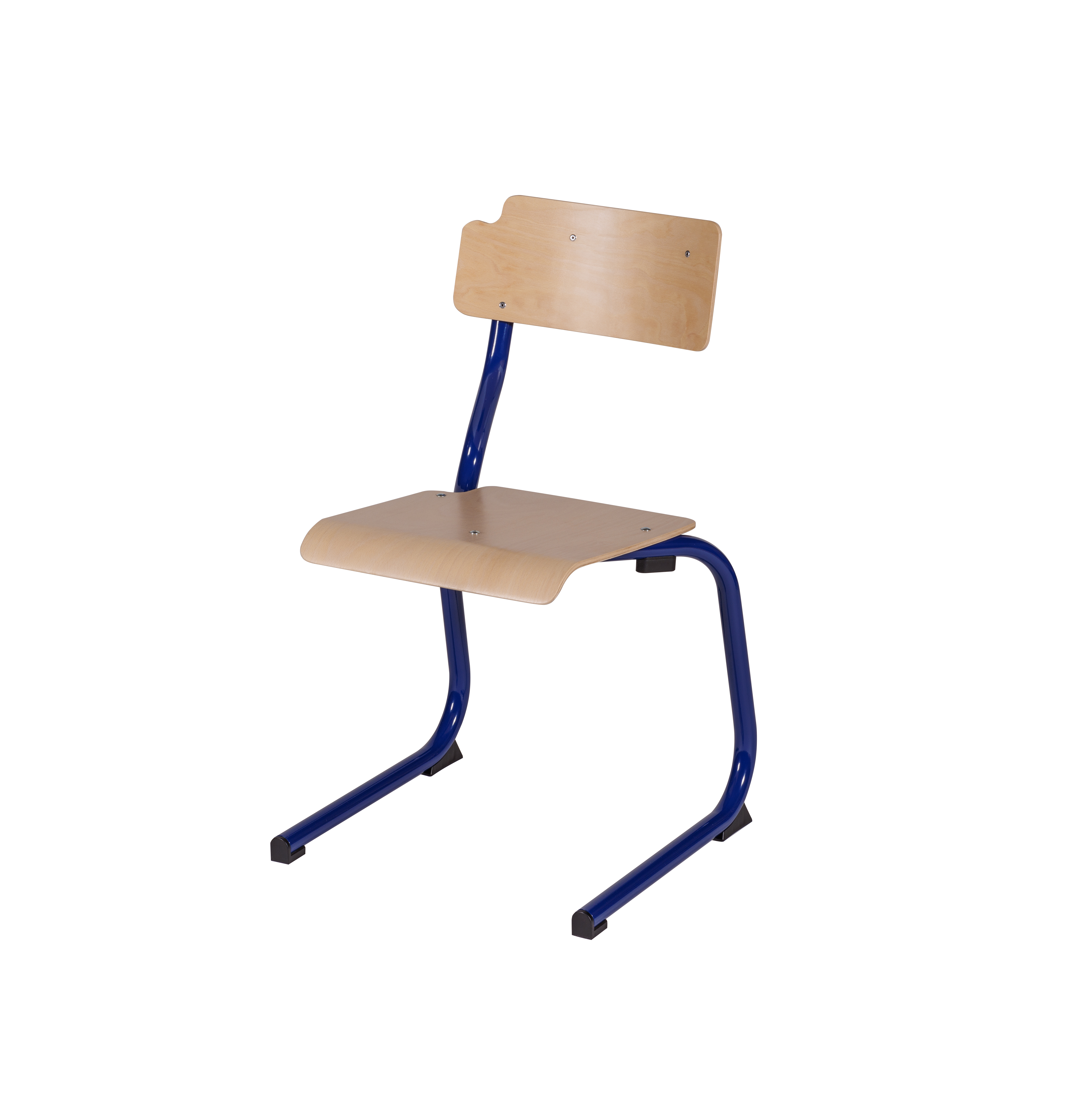 Chaise gamme 3.4.5 - T4 - en appui sur table - dossier et assise multiplis hêtre vernis naturel -
