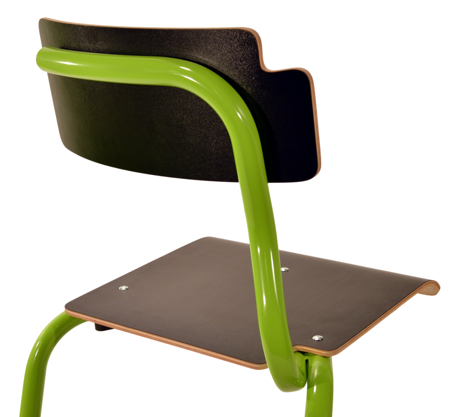 Chaise gamme 3.4.5 - T3 - en appui sur table - dossier et assise multiplis hêtre vernis teinté -