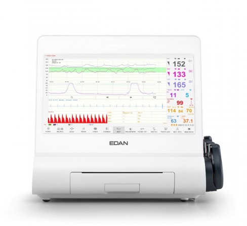 Moniteur foetal Edan F12, destiné à une utilisation en antepartum, écran de 13.3 pouces