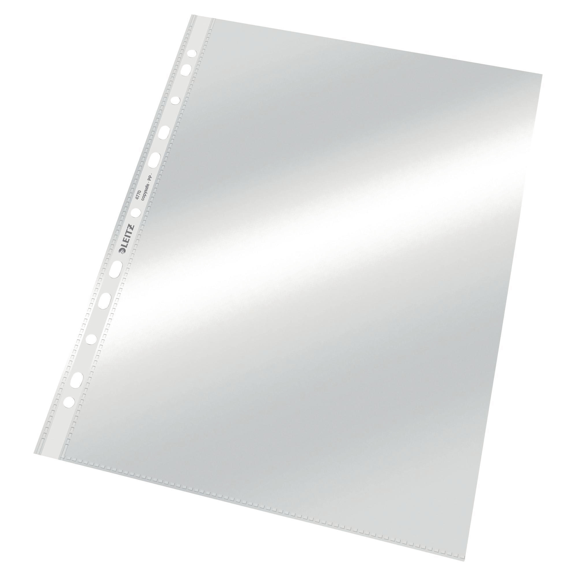 Pochette perforée A4 Leitz - Polypropylène lisse 8/100ème - lot de 100